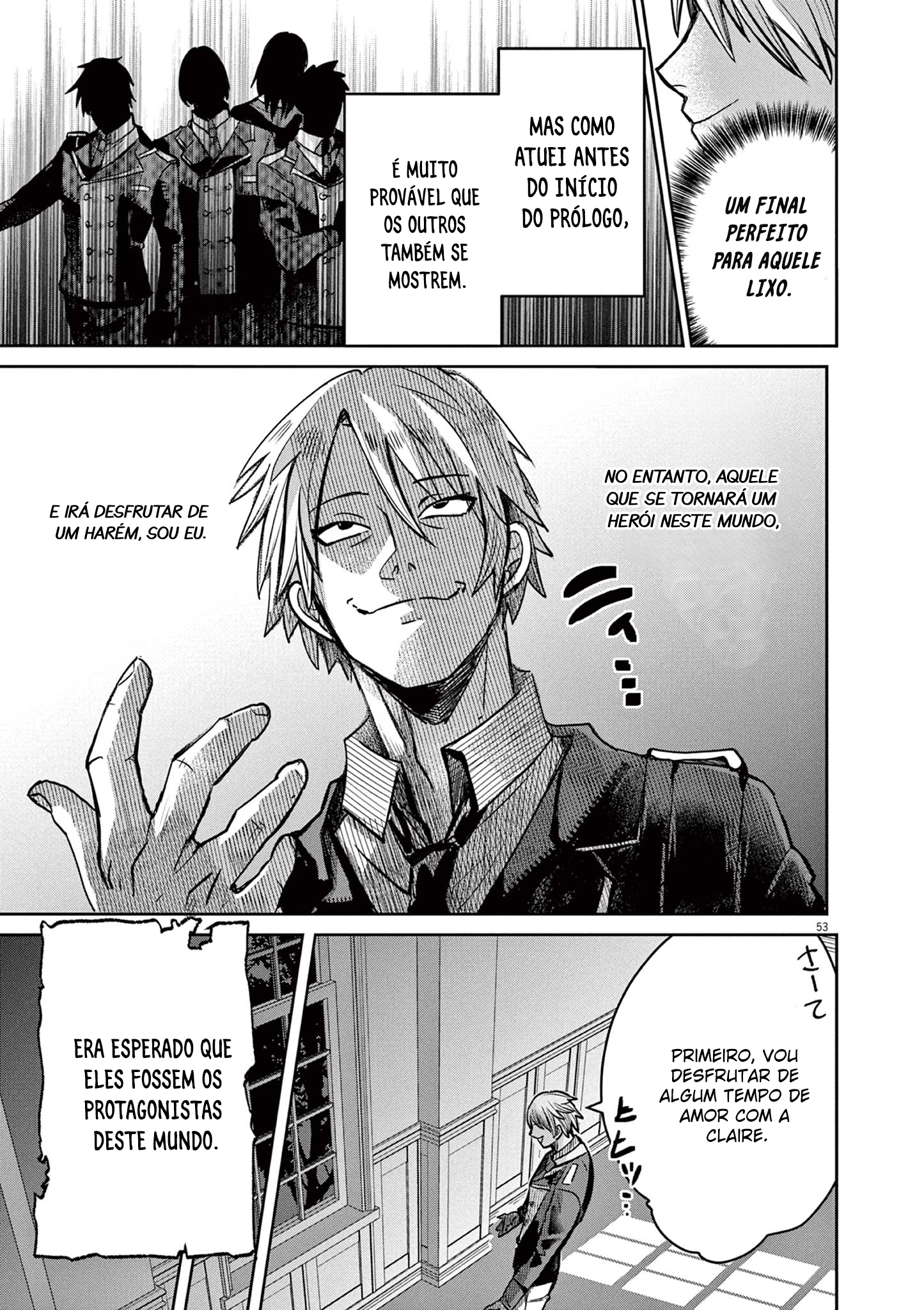 Nichiasa Suki no Otaku ga Akuyaku Seito ni Tenseishita Kekka, Hametsu Flag ga Houkaishiteiku Ken ni Tsuite Cruzando Mundos, Cheguei! 第27页