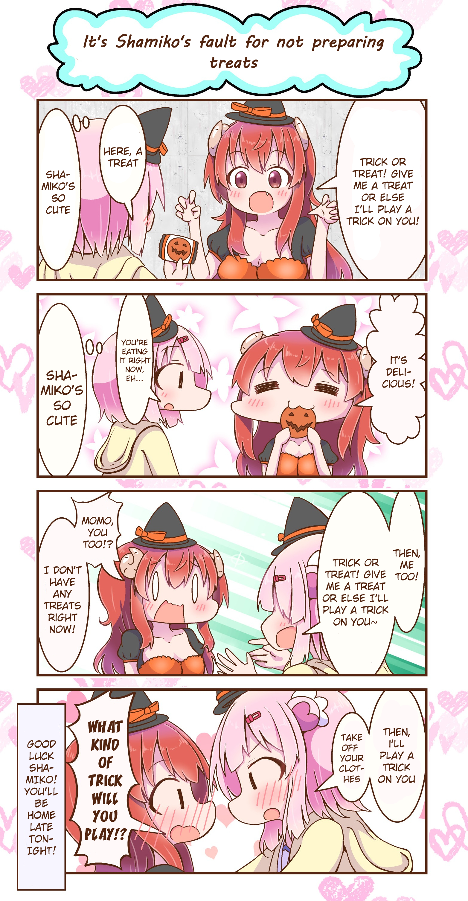 Machikado Mazoku - Machikado Mazoku Matome (Doujinshi) It's Shamiko's Fault for not Preparing Treats! 第1页