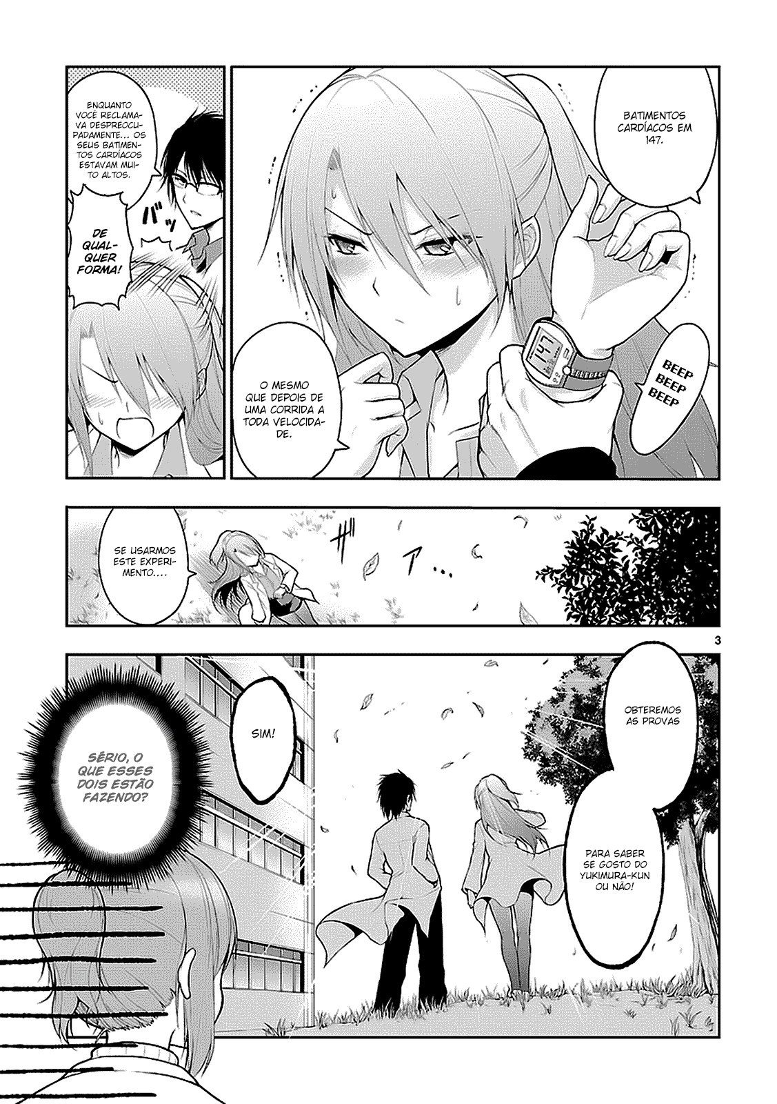 Rikei ga Koi ni Ochita no de Shoumei shitemita Prova 2: A ciência se apaixonou, então nós tentamos medir os batimentos cardíacos 第4页