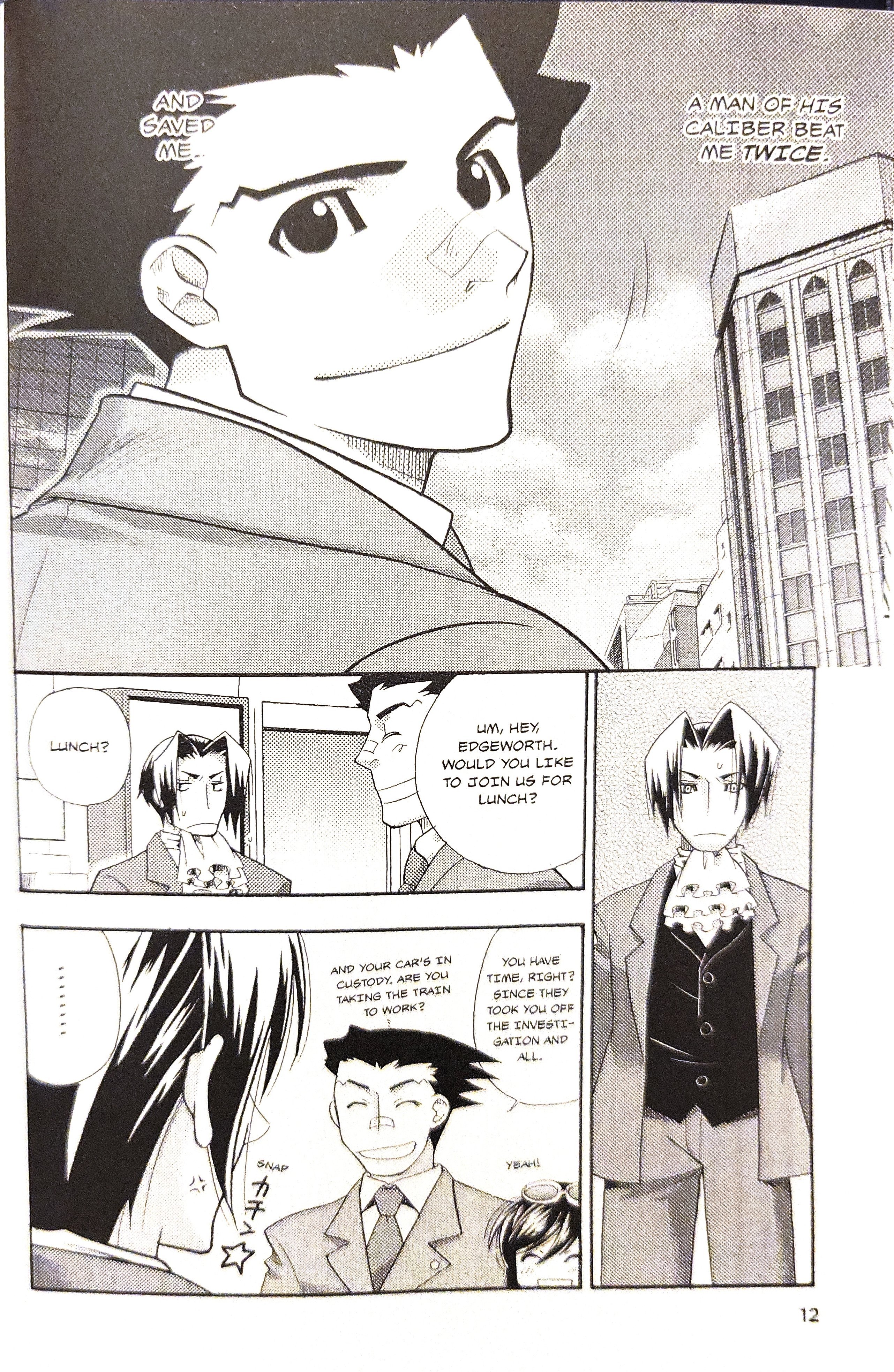 Gyakuten Saiban Official Anthology Comic: Naruhodou-hen Yesterday's Enemy, Today's Friend (crossed out) Enemy - by Wataru Akizuki 第14页