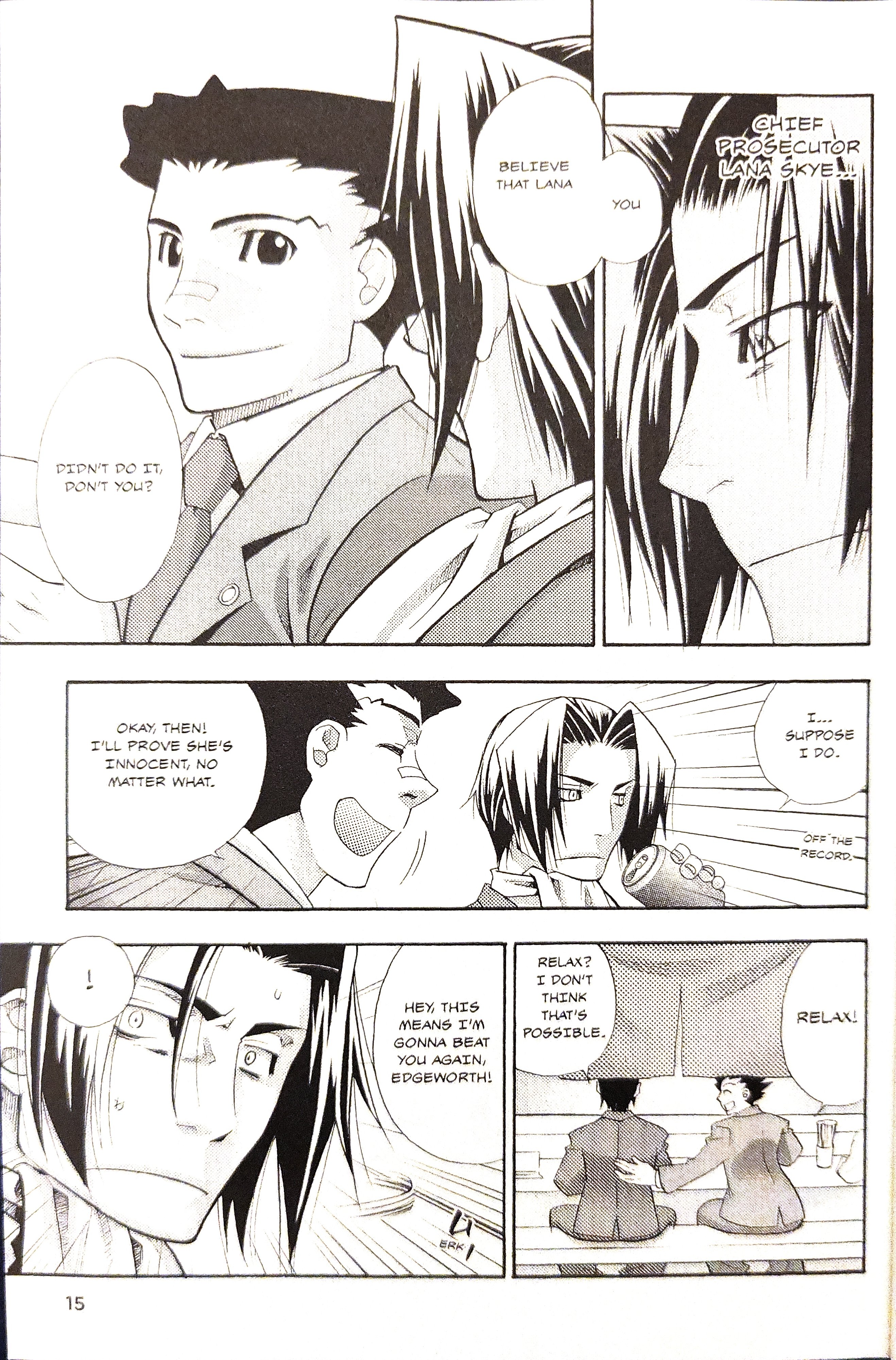 Gyakuten Saiban Official Anthology Comic: Naruhodou-hen Yesterday's Enemy, Today's Friend (crossed out) Enemy - by Wataru Akizuki 第17页