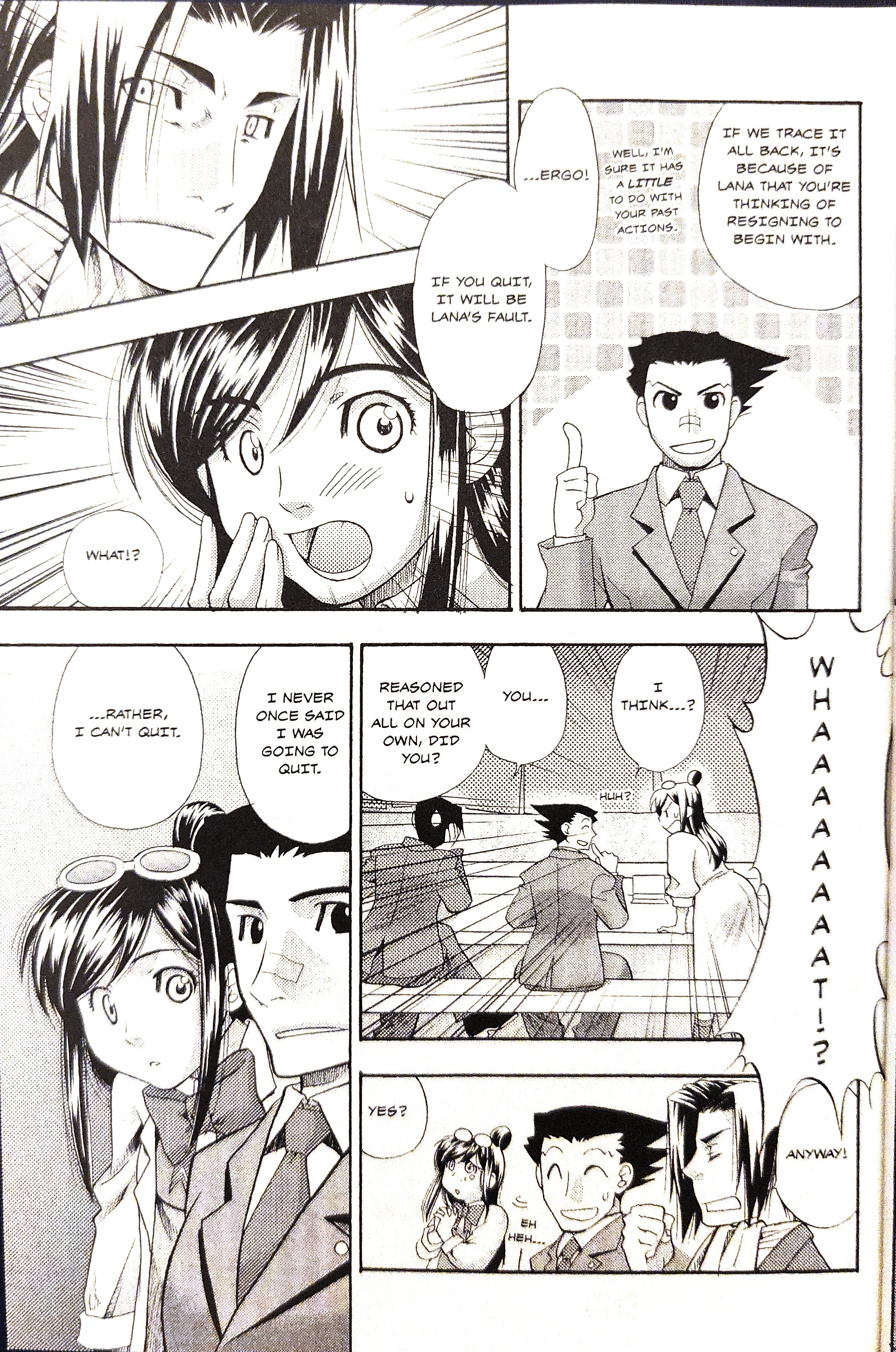 Gyakuten Saiban Official Anthology Comic: Naruhodou-hen Yesterday's Enemy, Today's Friend (crossed out) Enemy - by Wataru Akizuki 第19页