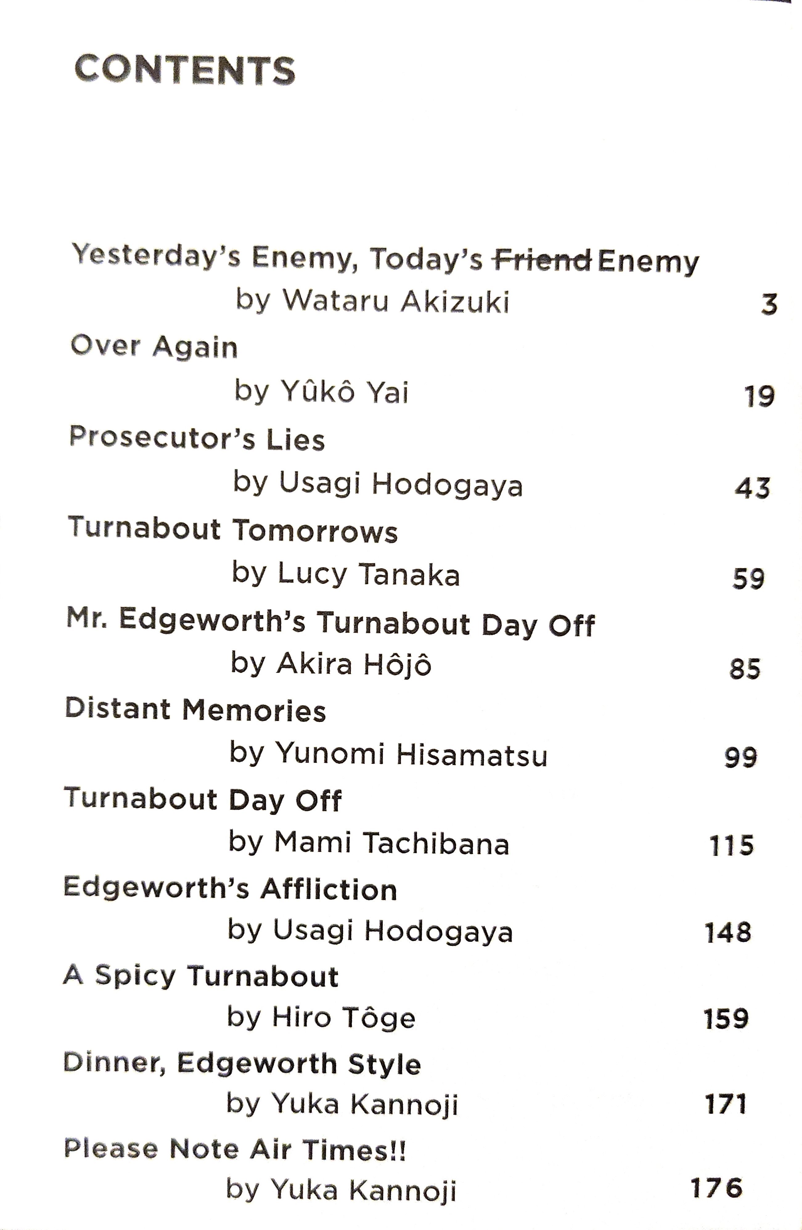Gyakuten Saiban Official Anthology Comic: Naruhodou-hen Yesterday's Enemy, Today's Friend (crossed out) Enemy - by Wataru Akizuki 第3页
