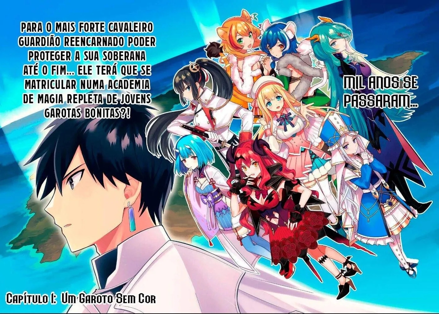 Roku-hime wa Kami Goei ni Koi wo Suru ~Saikyou no Shugo Kishi, Tenseishite Mahou Gakuen ni Iku~ Um garoto sem cor 第3页