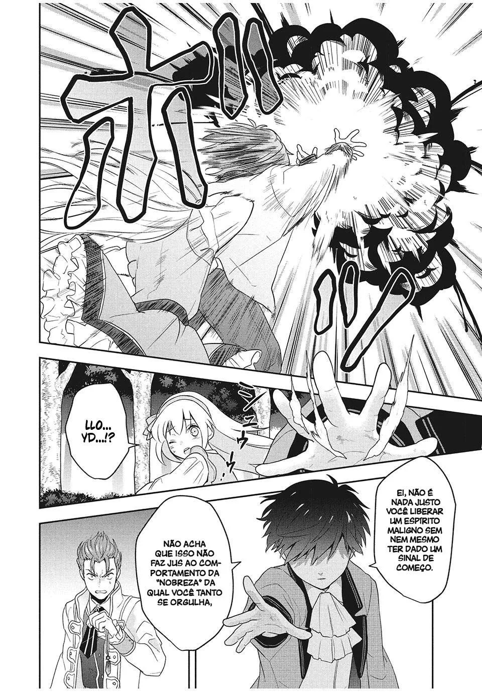 Roku-hime wa Kami Goei ni Koi wo Suru ~Saikyou no Shugo Kishi, Tenseishite Mahou Gakuen ni Iku~ Um garoto sem cor 第38页