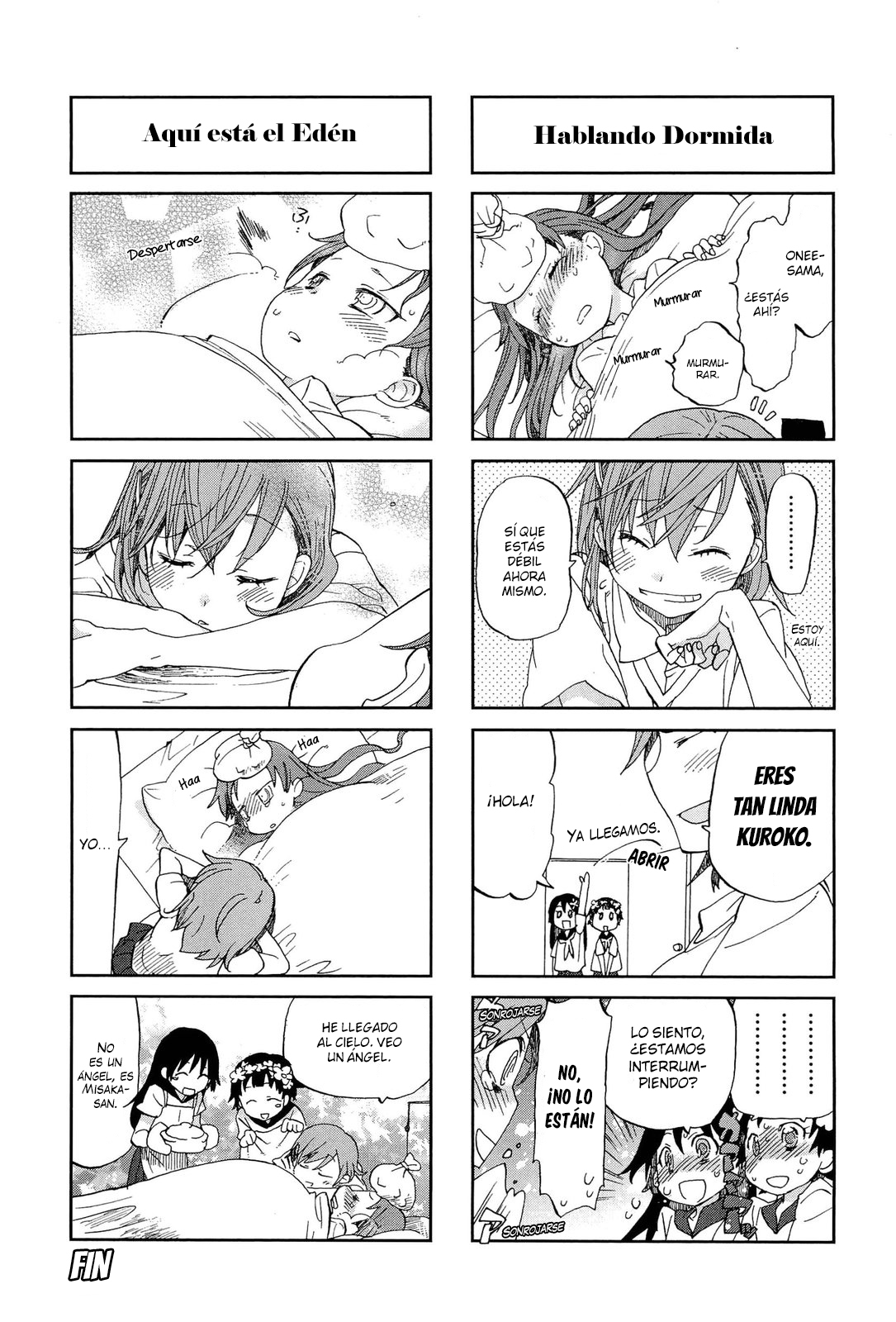 4-koma Koushiki Anthology - Toaru Kagaku no Railgun x Toaru Majutsu no Index El Boleto de Ida al Edén de al Lado 第8页