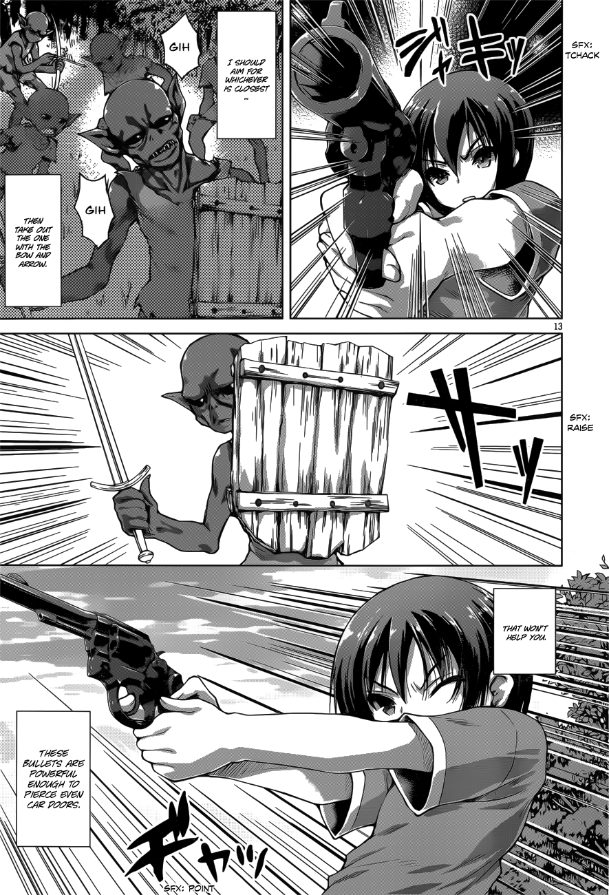 Gun-Ota ga Mahou Sekai ni Tensei shitara, Gendai Heiki de Guntai Harem wo Tsukucchaimashita!? Vol. 1 Ch. 5 第15页