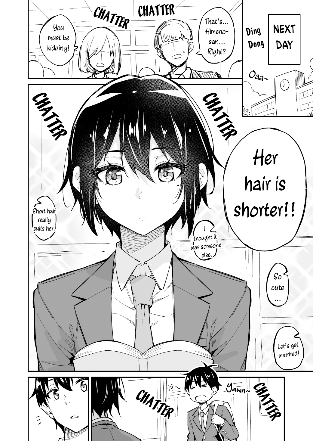 Cutting Her Hair After Finding out That the Person She Likes, Likes Short Cuts Cutting her hair after finding out that the person she likes likes short cuts 第2页