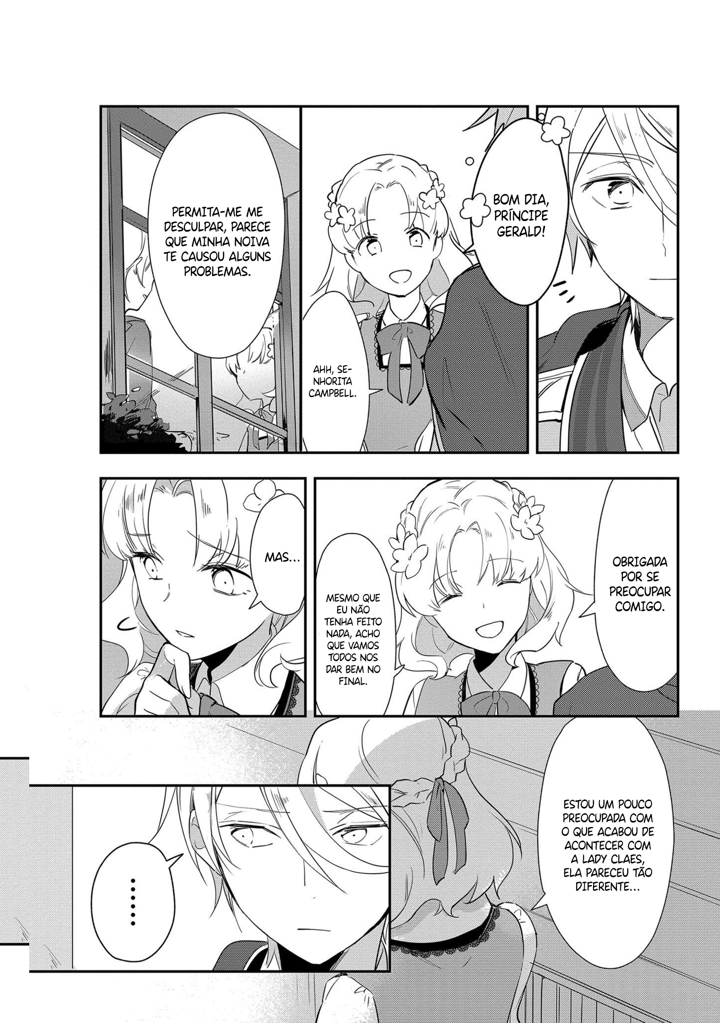 Otome Game no Hametsu Flag shika nai Akuyaku Reijou ni Tensei shite shimatta... Zettai Zetsumei! Hametsu Sunzen Hen Uma menina de 15 anos chamada Katarina recupera as memórias de sua vida passada. 第14页