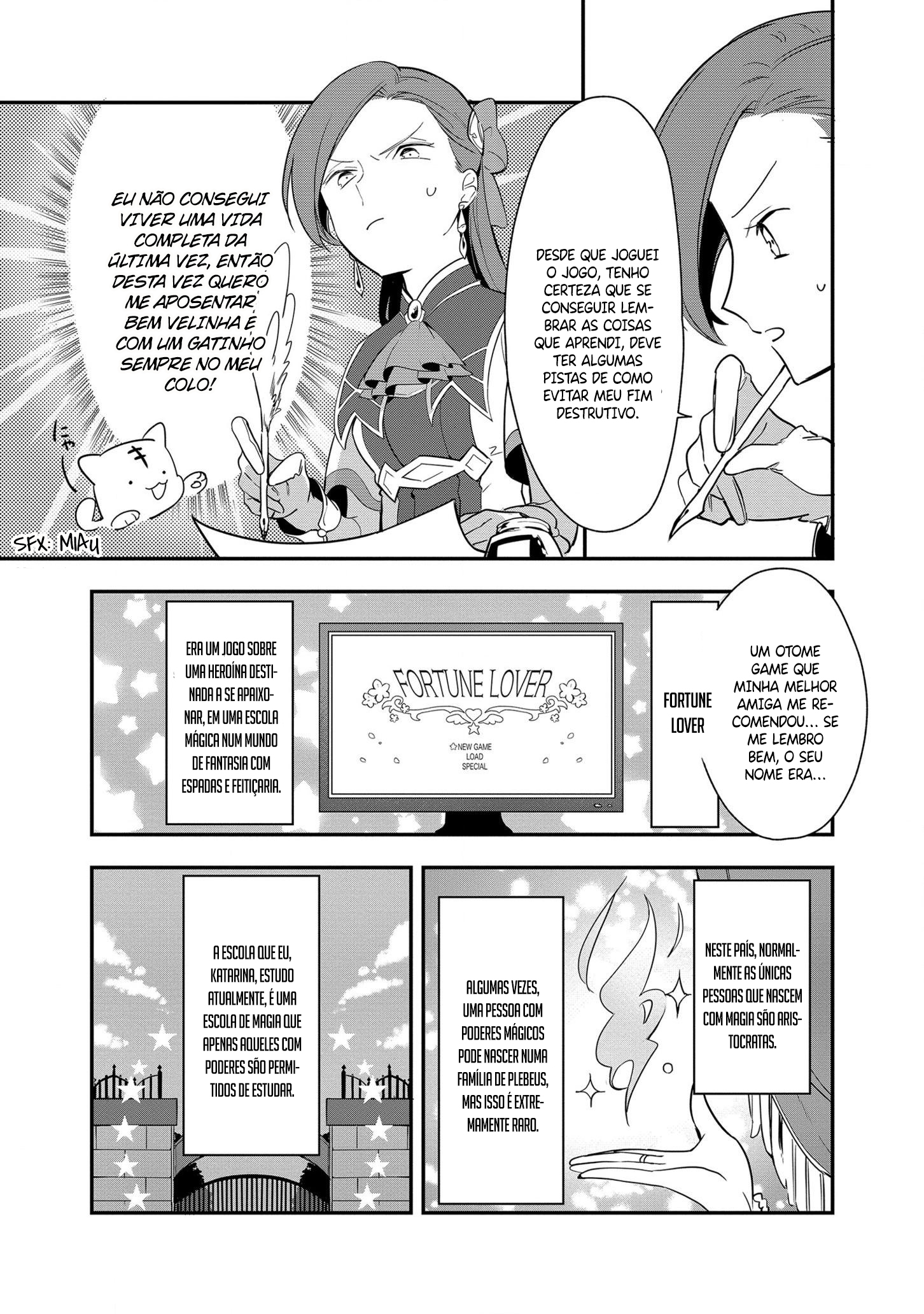 Otome Game no Hametsu Flag shika nai Akuyaku Reijou ni Tensei shite shimatta... Zettai Zetsumei! Hametsu Sunzen Hen Uma menina de 15 anos chamada Katarina recupera as memórias de sua vida passada. 第22页