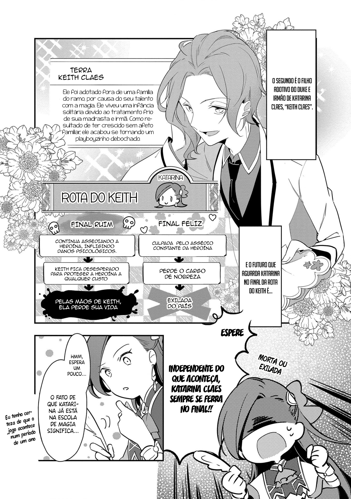 Otome Game no Hametsu Flag shika nai Akuyaku Reijou ni Tensei shite shimatta... Zettai Zetsumei! Hametsu Sunzen Hen Uma menina de 15 anos chamada Katarina recupera as memórias de sua vida passada. 第25页