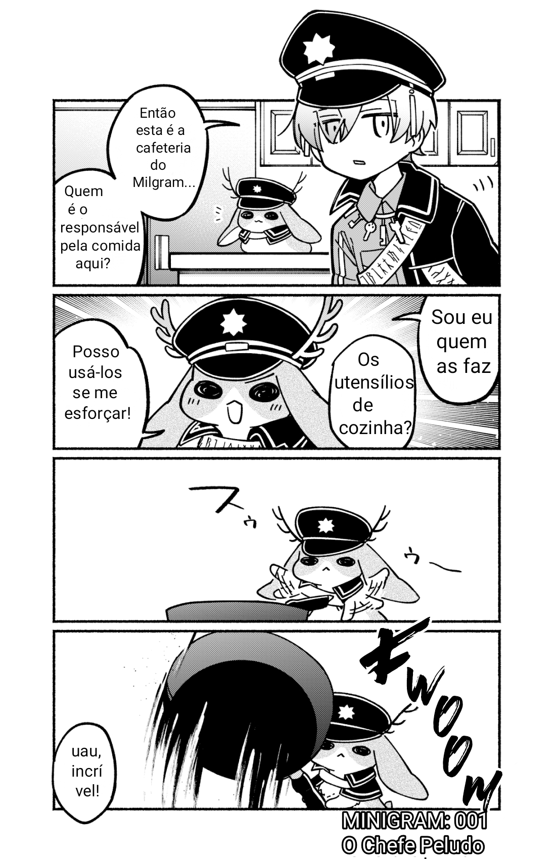 Minigram (MILGRAM 4koma) O chefe peludo 第1页
