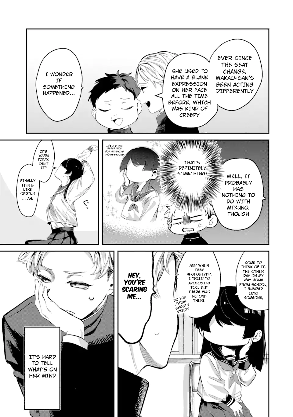 Tonari no Wakao-san wa Miesou de Mienai I can't see the face of the girl sitting next to me 第5页