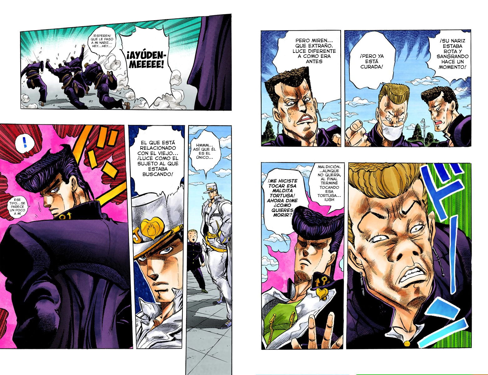 JoJo's Bizarre Adventure, Part 4: Diamond Is Unbreakable (Official Colored) ¡Jotaro Kujo conoce a Josuke Higashikata! Parte 1 - scans a color 第12页