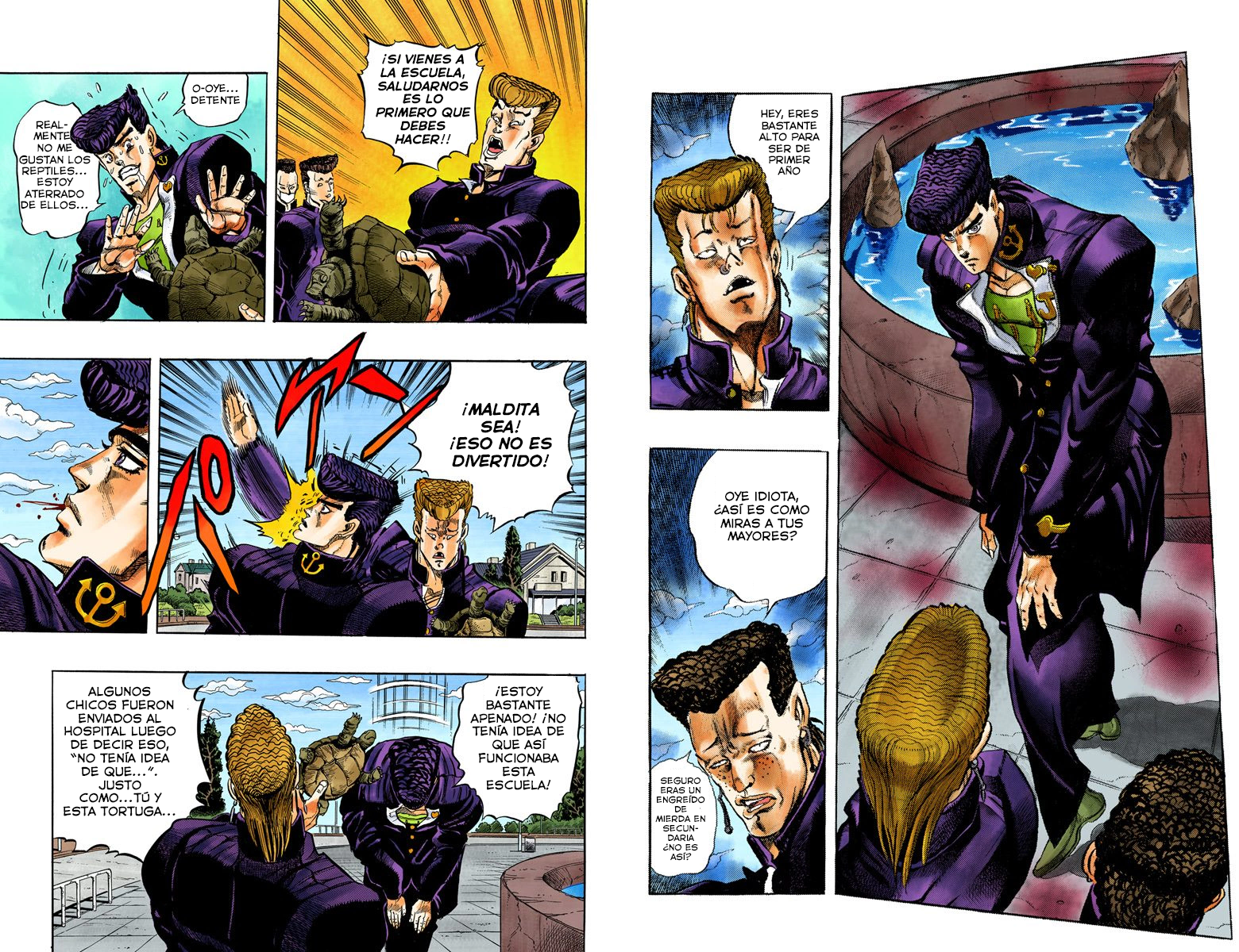 JoJo's Bizarre Adventure, Part 4: Diamond Is Unbreakable (Official Colored) ¡Jotaro Kujo conoce a Josuke Higashikata! Parte 1 - scans a color 第6页