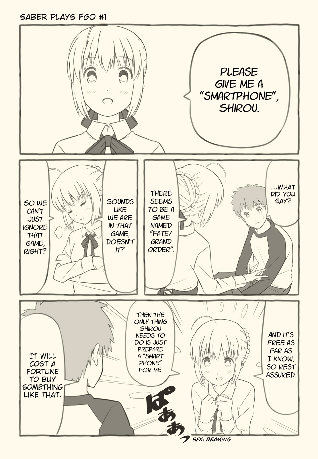 Fate/stay night - Saber Plays Fate/Grand Order (Doujinshi) 第1页