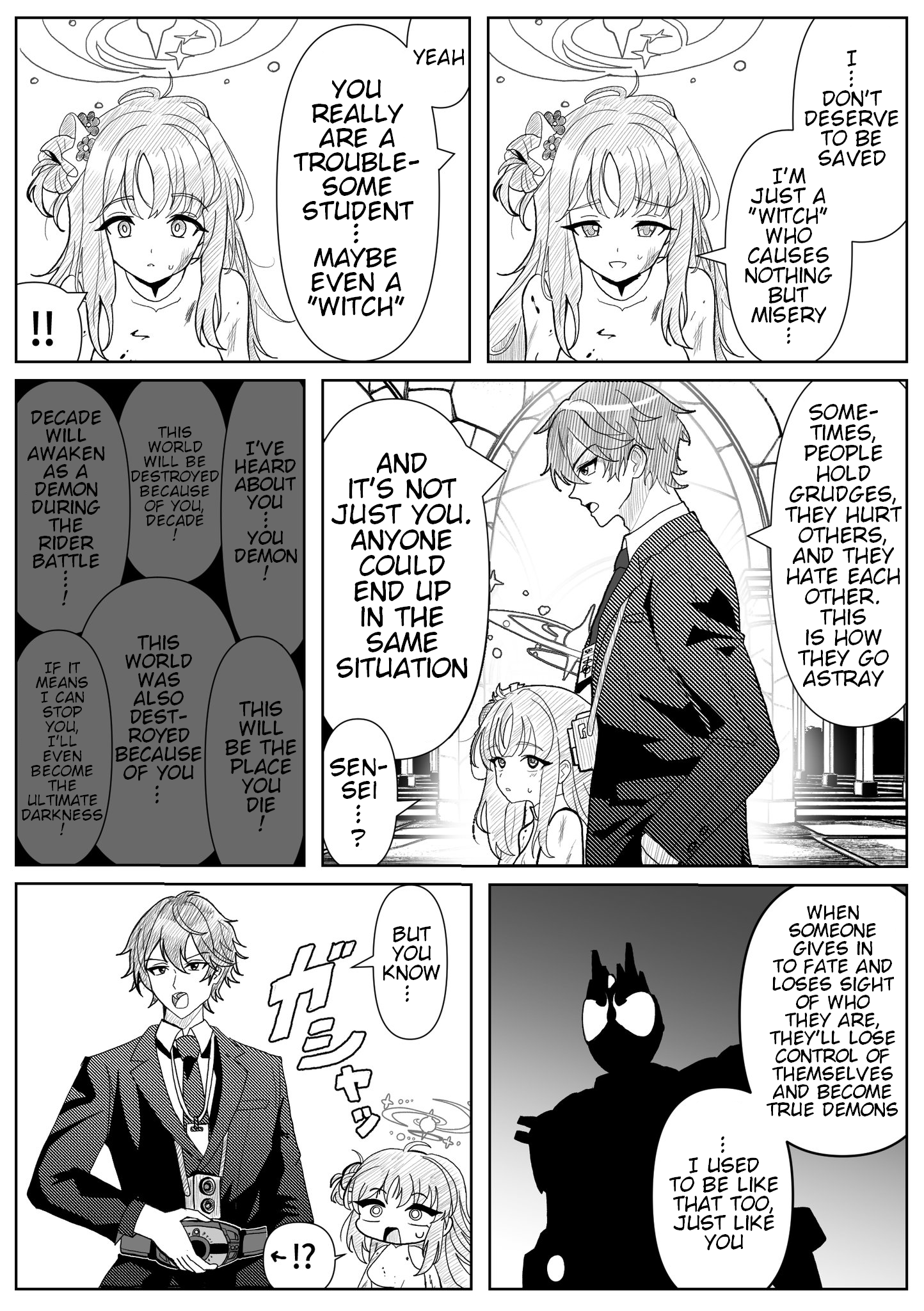Blue Archive x Kamen Rider Decade - Schale no Kadoya Tsukasa-sensei Gainen (Doujinshi) 第1页