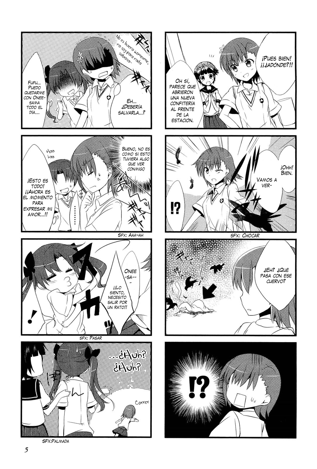4-koma Koushiki Anthology - Toaru Kagaku no Railgun x Toaru Majutsu no Index In de Railgun (por Mishima Kurone) 第6页