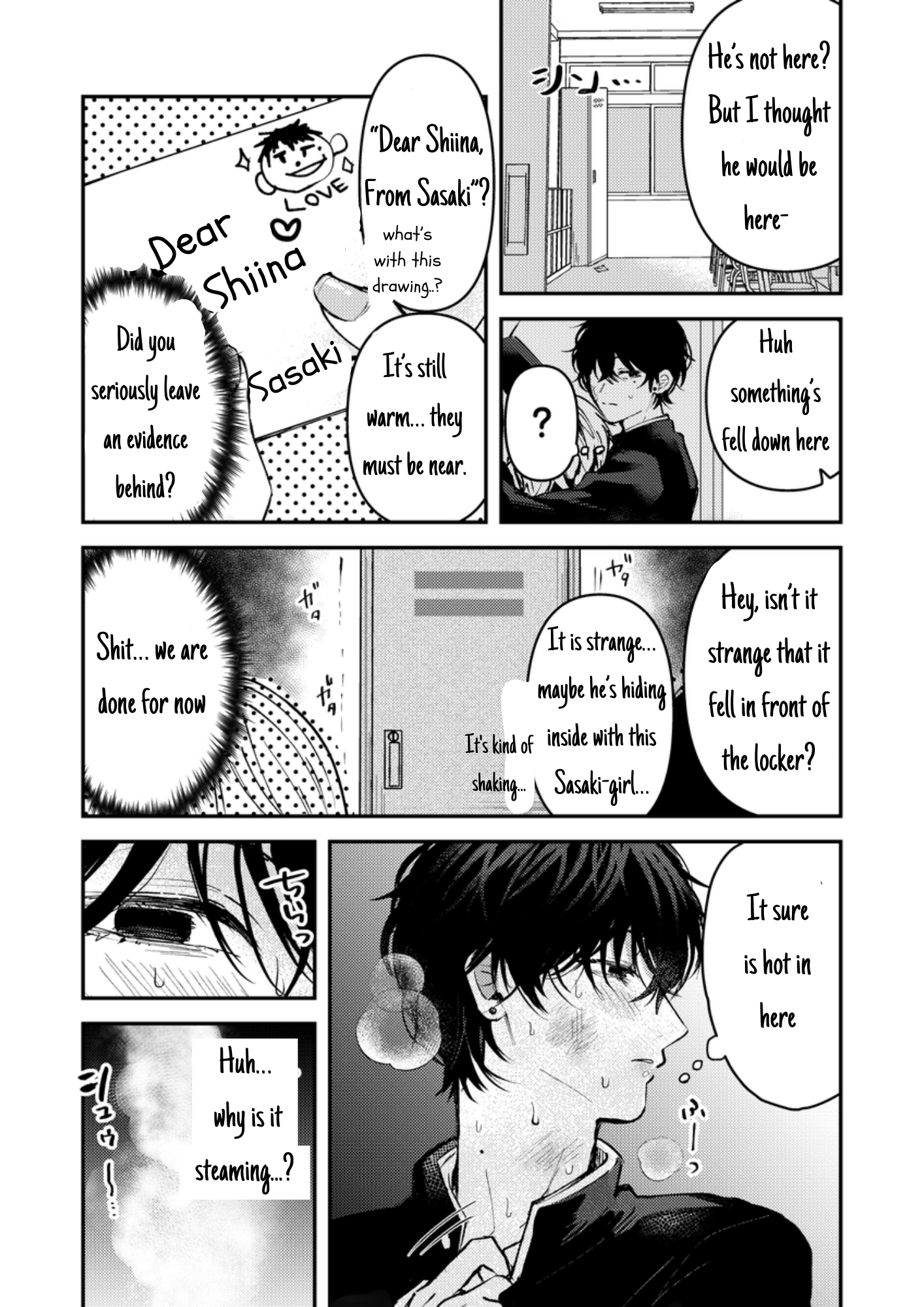 Dameo no Shiina-senpai to Yabao no Sasaki-kun The Locker Incident 第7页