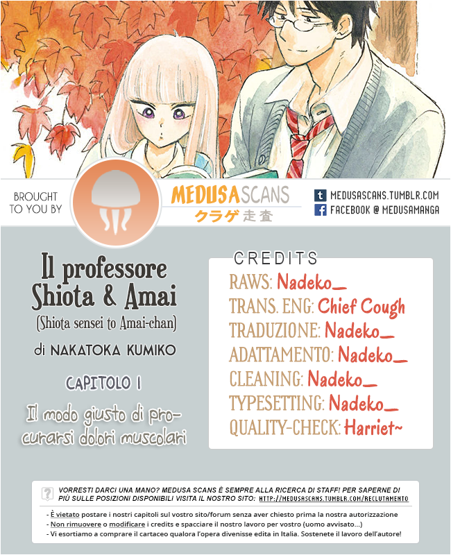 Shiota-sensei to Amai-chan Il modo giusto di procurarsi dolori muscolari 第1页