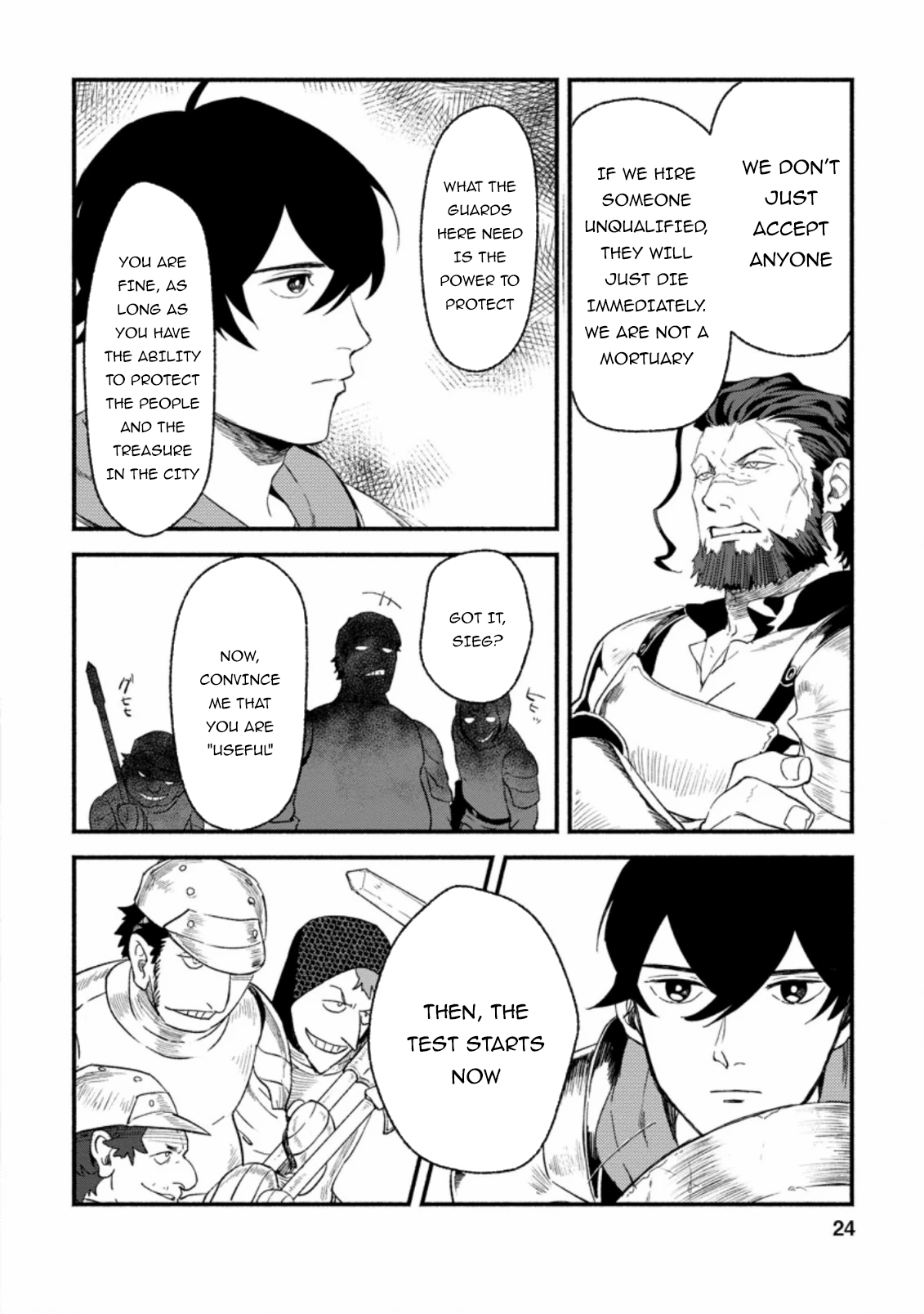 Sono Monban, Saikyou ni Tsuki: Tsuihou Sareta Bougyoryoku 9999 no Senshi, Outo no Monban to shite Musou Suru Vol. 1 Ch. 1 第23页