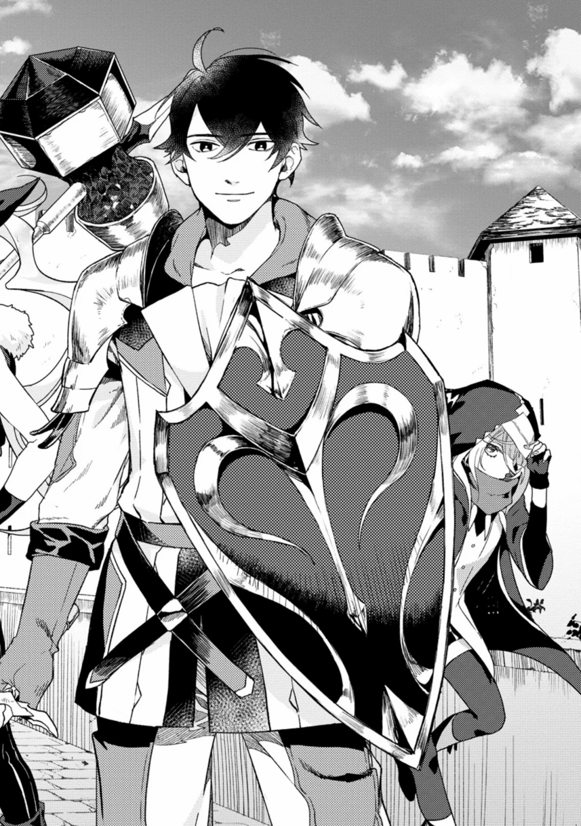Sono Monban, Saikyou ni Tsuki: Tsuihou Sareta Bougyoryoku 9999 no Senshi, Outo no Monban to shite Musou Suru Vol. 1 Ch. 1 第9页