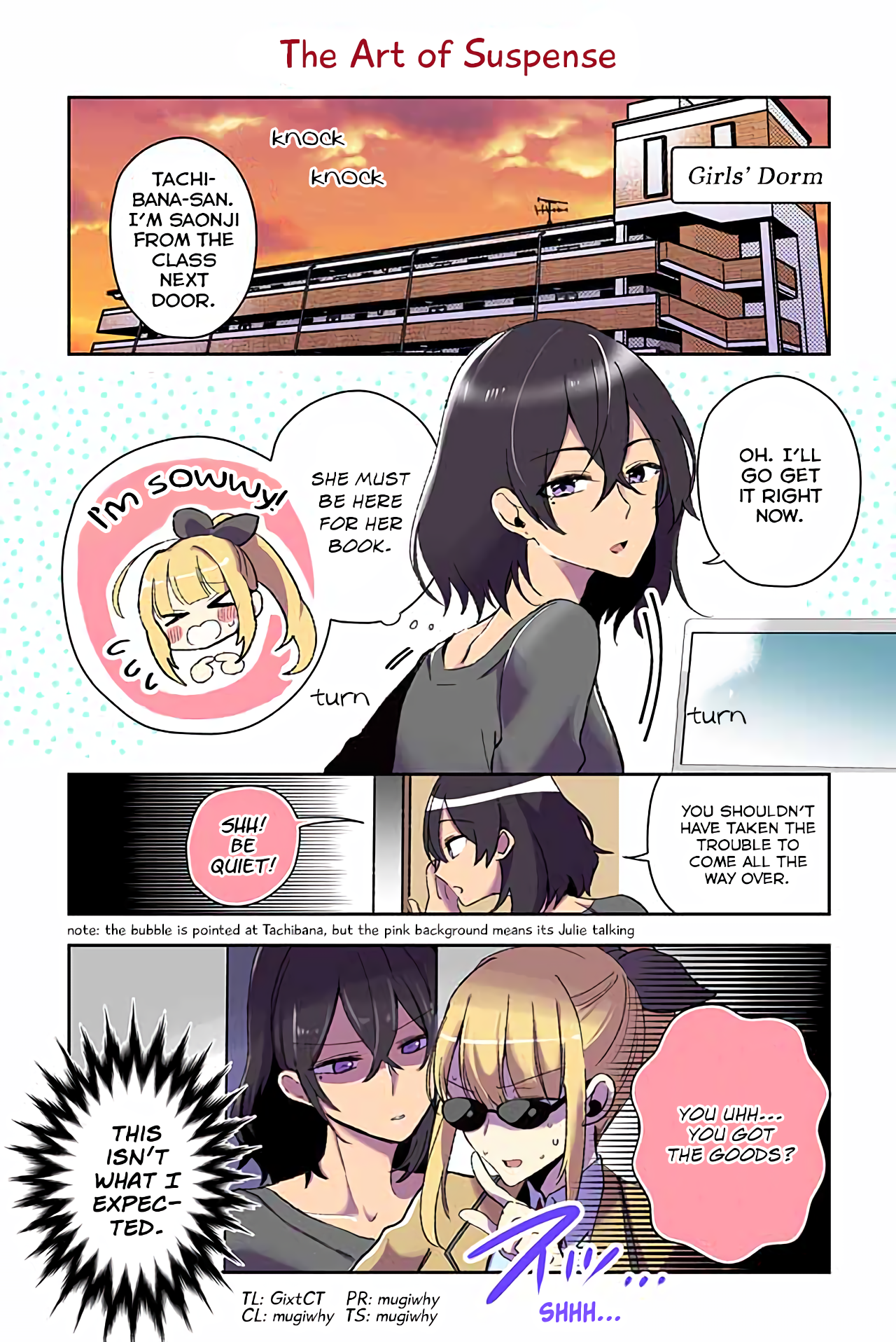 Dokyuusei no Oshi Sakka ni Yuri Mousou ga Bareta Kekka The Art of Suspense 第1页