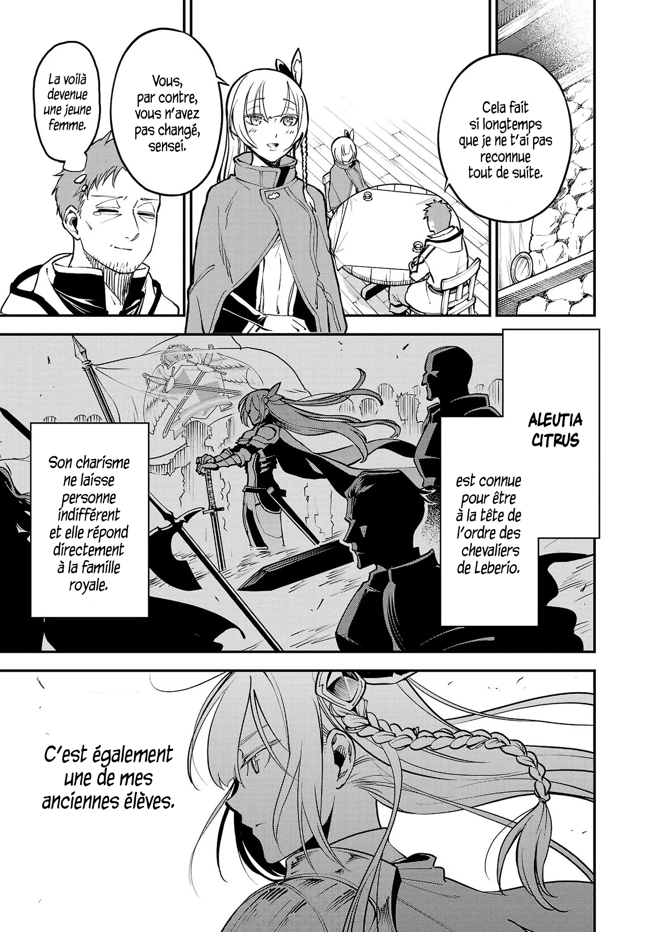 Katainaka no Ossan, Kensei ni Naru ~Tada no Inaka no Kenjutsu Shihan Datta noni, Taisei Shita Deshi-tachi ga Ore wo Hottekurenai Ken~ Un homme d'âge mûr et deux belles femmes. 第18页