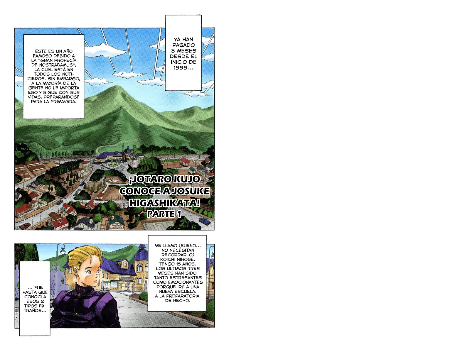 JoJo's Bizarre Adventure, Part 4: Diamond Is Unbreakable (Official Colored) ¡Jotaro Kujo conoce a Josuke Higashikata! - Parte 1 第2页