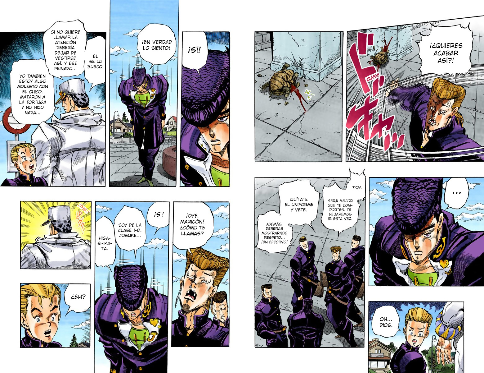 JoJo's Bizarre Adventure, Part 4: Diamond Is Unbreakable (Official Colored) ¡Jotaro Kujo conoce a Josuke Higashikata! - Parte 1 第8页